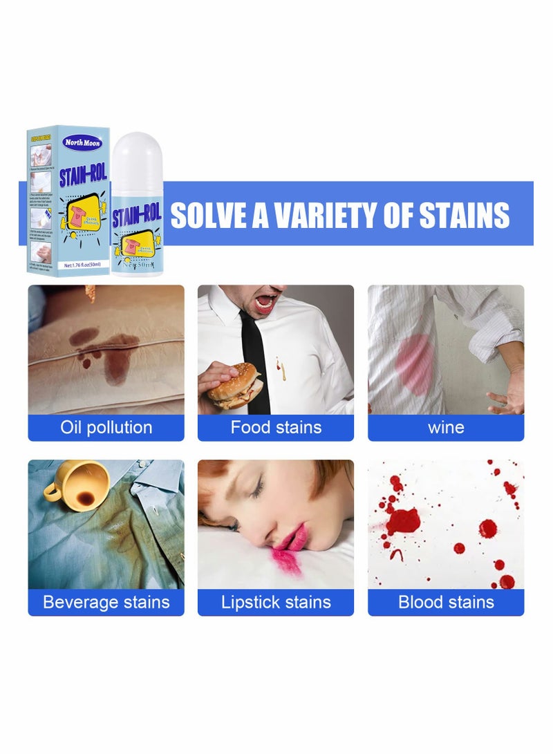 Magic Stain Remover - Rolling Bead，Portable No-wash Instant Stain Remover Pen Ideal for Emergency Stain Removal Instant Stain Removal Stick Does Not Damage Clothes (4 pcs) - Image 4