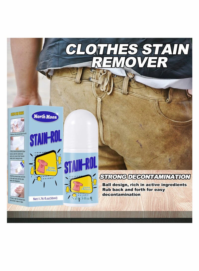 Magic Stain Remover - Rolling Bead，Portable No-wash Instant Stain Remover Pen Ideal for Emergency Stain Removal Instant Stain Removal Stick Does Not Damage Clothes (4 pcs) - Image 2