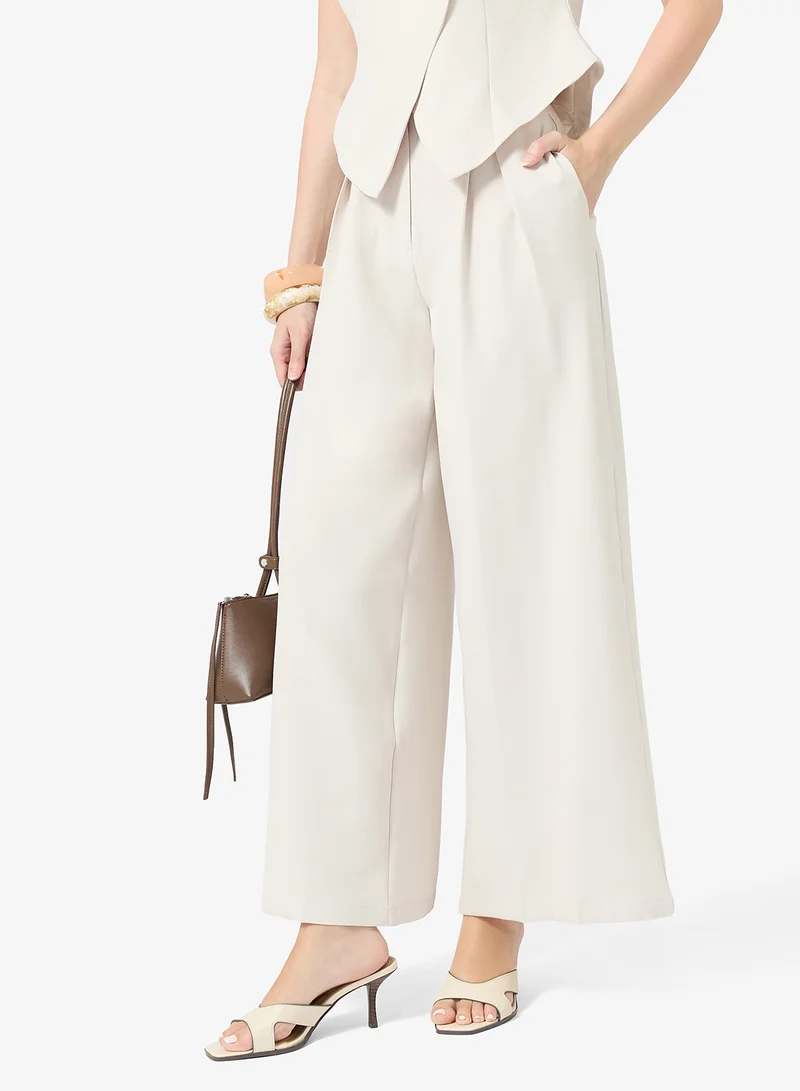 Truffle Cream pu Mid Heel Sandals Strap Wrap Detail for Women | Best Price UAE