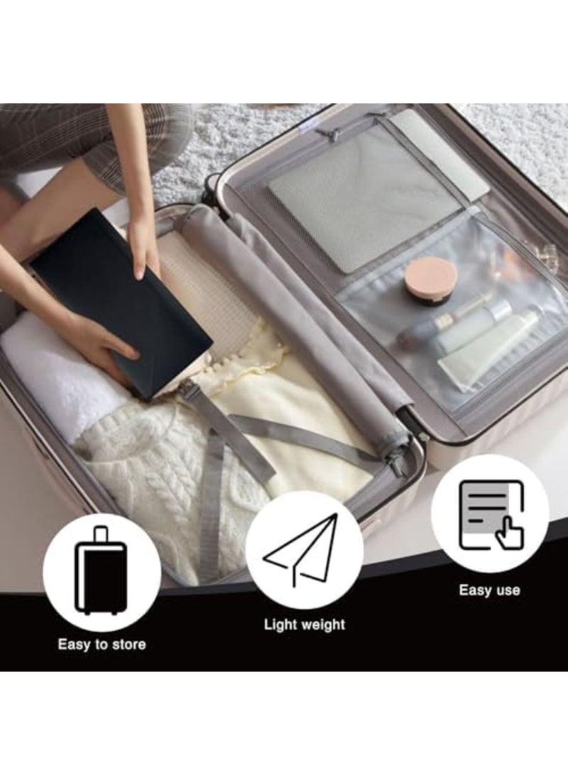 Barakah Passport Holder & Long Leather Hanging Luggage Tags Set, Travel Wallet for Identification, Credit Cards & Tickets, Durable Leather Case for Organizing Travel Essentials (2 Pcs,Pink and Black) - Image 5