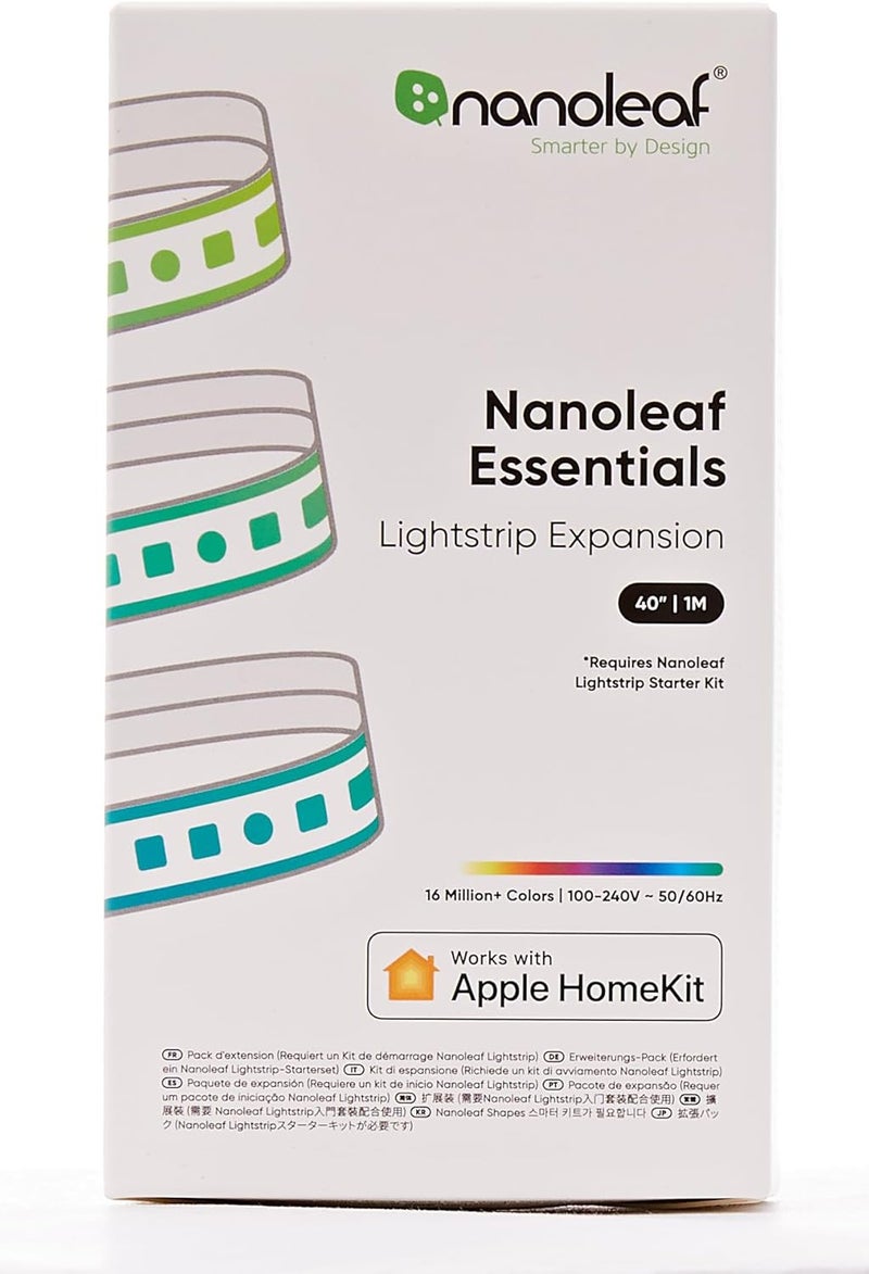 Nanoleaf شريط إضاءة قابل للتقطيع LED ملون RGBCW 16M ذكي بتقنية Bluetooth وThread وWiFi من Nanoleaf، حزمة تمديد 1M عدد 4 - Image 2