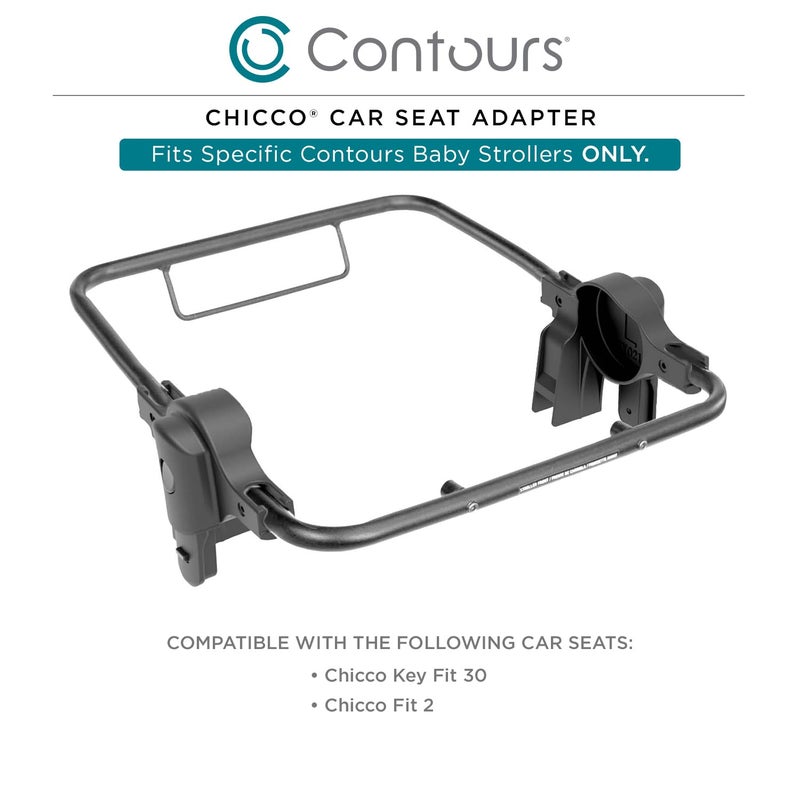 Contours Infant Car Seat Adapter Accessory, Exclusive Compatibility with Select ContoursBaby Baby Strollers and Chicco Seats Only, Check Compatibility Prior to Purchase to Ensure Proper Fit, Black - Image 2