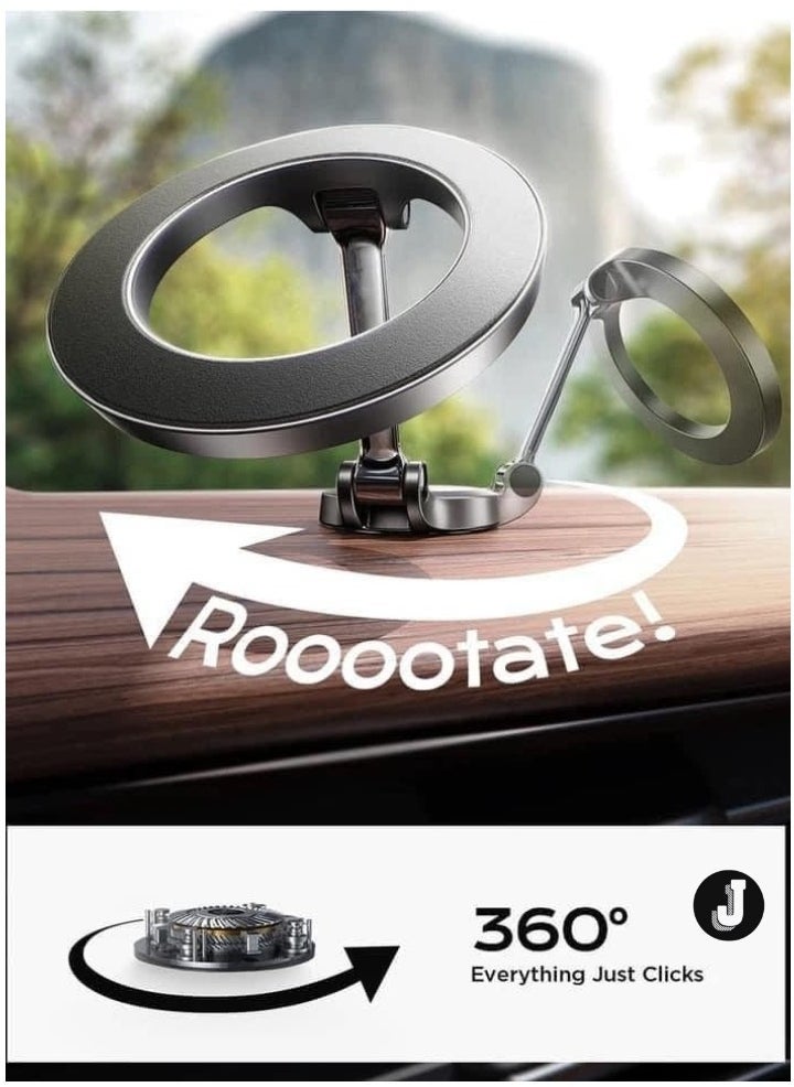 JAJEEK "Car Mount with 20 Strong Magnets – 1080° Rotatable Magnetic Phone Holder for Car Dash, Compatible with iPhone 15/14/13/12 Pro Max Plus" - Image 3