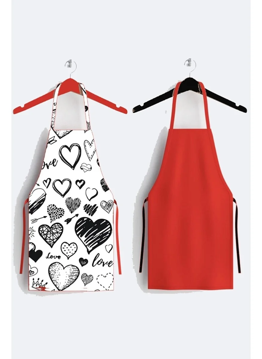 Ays Home Ayshome Aşk Set of 2 Kitchen Aprons