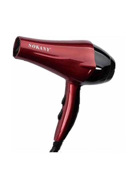 Sokany SK-2211 Hair Dryer, Print Red