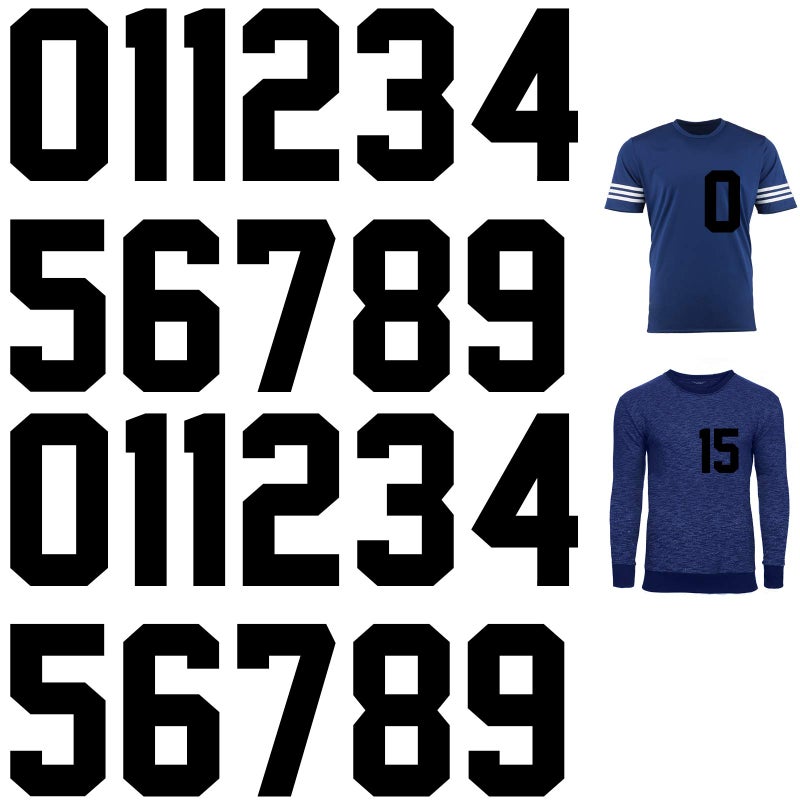 Zonon 22 Pieces Iron on Numbers T Shirt Heat Transfer 0 to 9 Jersey Numbers for Team Uniform Sports5 Inch
