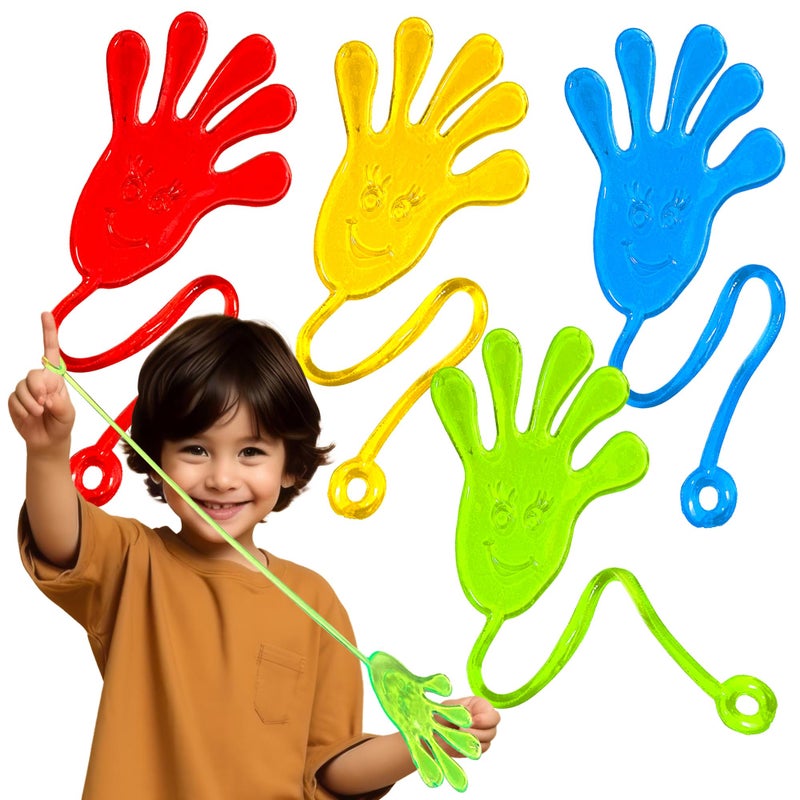 Glow Fever 40 Pack Vibrant Sticky Hand Toys Stretchy Party Favors for Birthdays Classroom Prizes Christmas Stocking Stuffers Halloween Goodie Bags Sensory Play Assorted Colors - Image 2