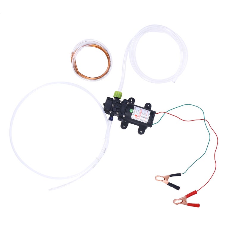 2pcs 60W 12V 0.8Mpa Engine Oil Transfer Pump /Off for Car Van Truck (Black) - Image 2