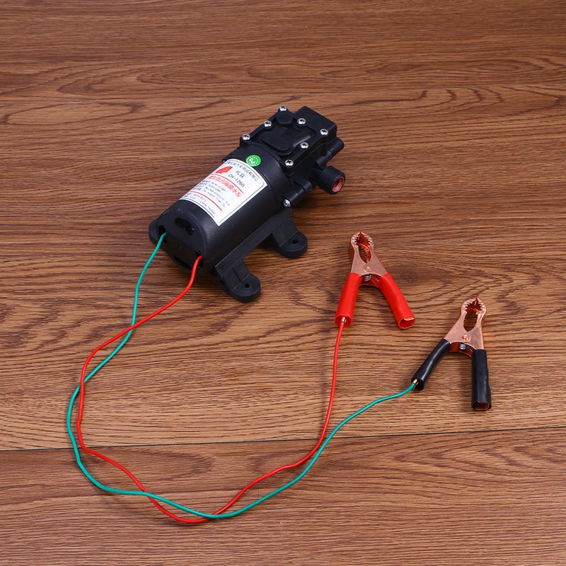 2pcs 60W 12V 0.8Mpa Engine Oil Transfer Pump /Off for Car Van Truck (Black) - Image 1