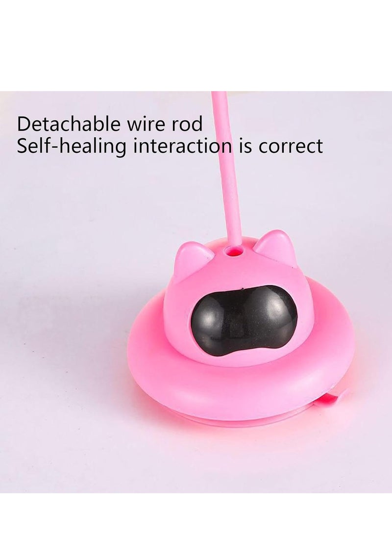 ألعاب عصا القطط مع قاعدة شفط محفزة للتمرين مع جرس | الأيدي - ألعاب عصا أجراس الطيور الواقعية الطبيعية للقطط الصغيرة الكبيرة - Image 3