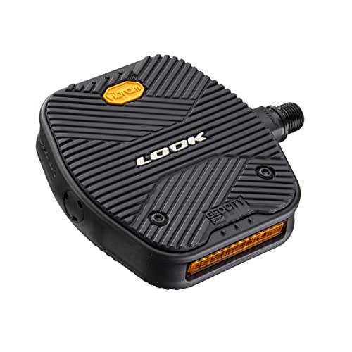 LOOK Cycle - Geo City Grip - MTB Bike Pedals - Flat Pedals - Slip-Proof Safety - Innovative Activ Grip Rubber - Premium High-Performance Urban Bike Pedal - Black - Image 1