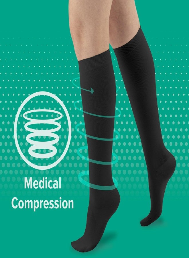 Juzo Basic 4411 Knee-High 20-30 mmHg Closed Toe Compression Stocking - Men & Women, Short, 4 (IV), Black - Image 5
