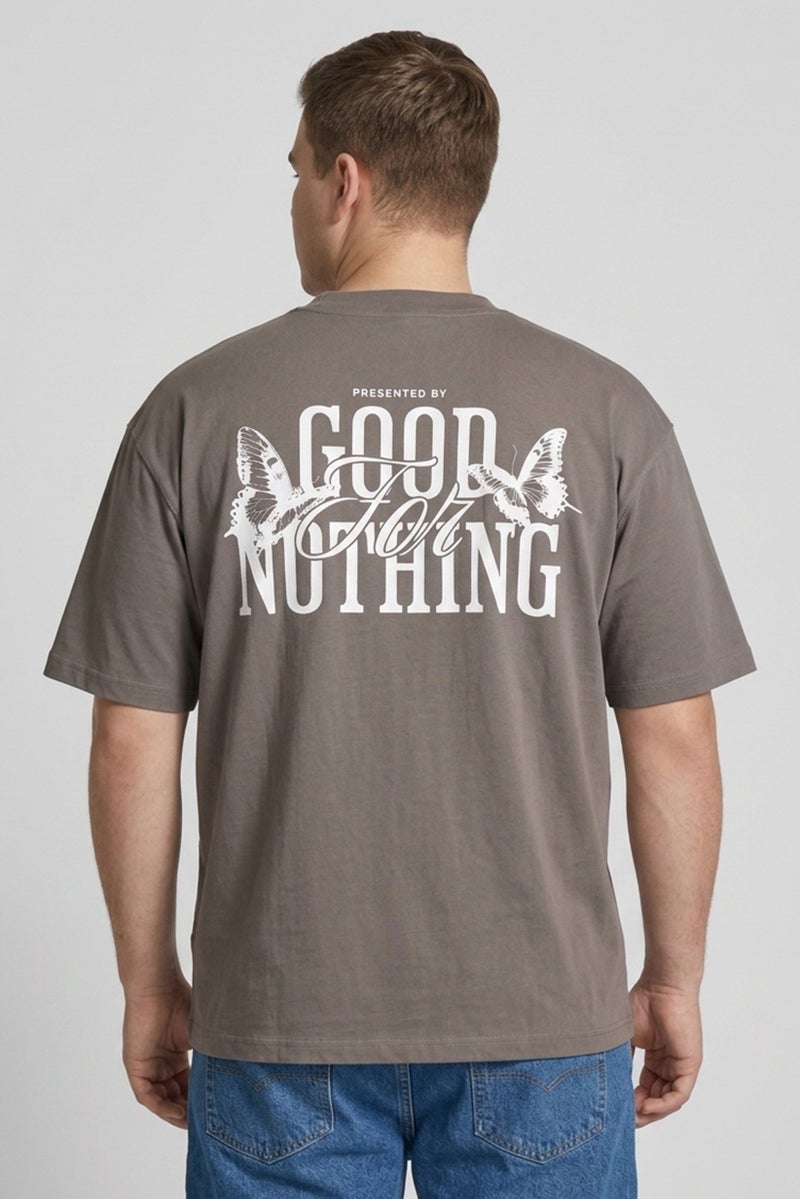 GOOD FOR NOTHING Men Crew Neck Short Sleeve Graphic Print T-Shirt, Army Green - Image 4