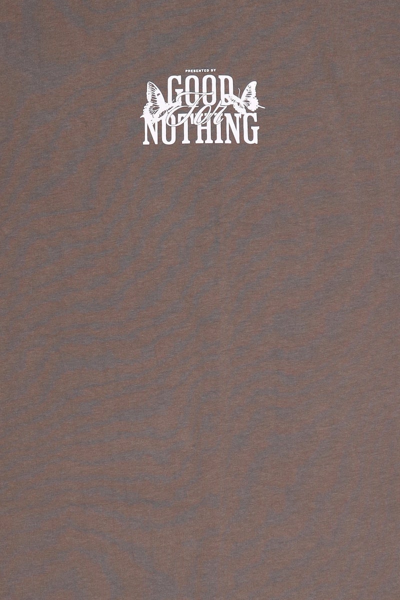 GOOD FOR NOTHING Men Crew Neck Short Sleeve Graphic Print T-Shirt, Army Green - Image 5