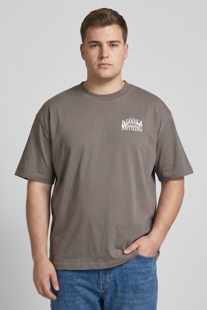 GOOD FOR NOTHING Men Crew Neck Short Sleeve Graphic Print T-Shirt, Army Green - Image 1