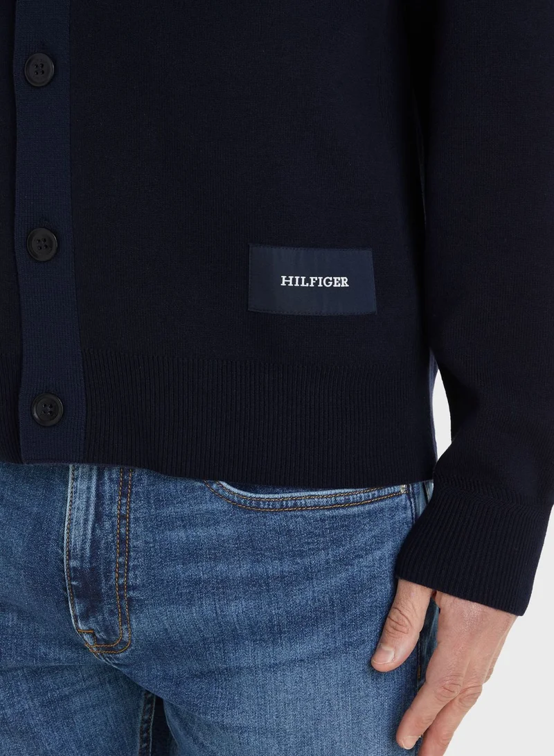TOMMY HILFIGER Striped V-Neck Cardigan