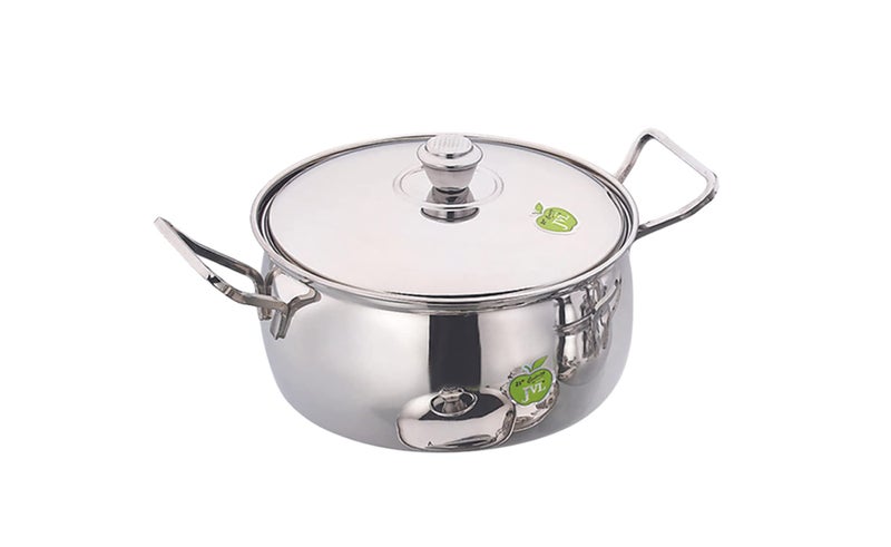 JVL Stainless Steel Cooking Pot/Handi with Lid & Handle Set 850, 1300, 2200 ml, 3-Piece, Plain Handi Set for Cooking, Handi Set for Kitchen, Handi for Cooking and Serving, JVL-BP-P1 - Image 4