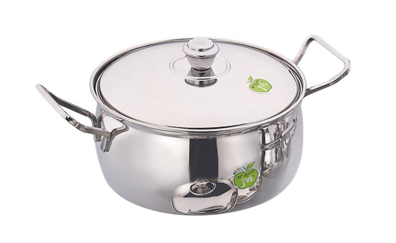 JVL Stainless Steel Cooking Pot/Handi with Lid & Handle Set 850, 1300, 2200 ml, 3-Piece, Plain Handi Set for Cooking, Handi Set for Kitchen, Handi for Cooking and Serving, JVL-BP-P1 - Image 3