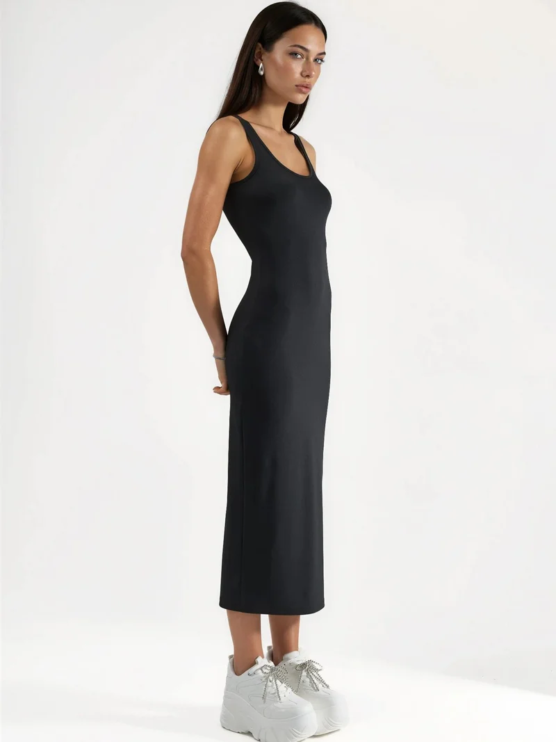 HICCUP Bodycon Basic Midi Dress