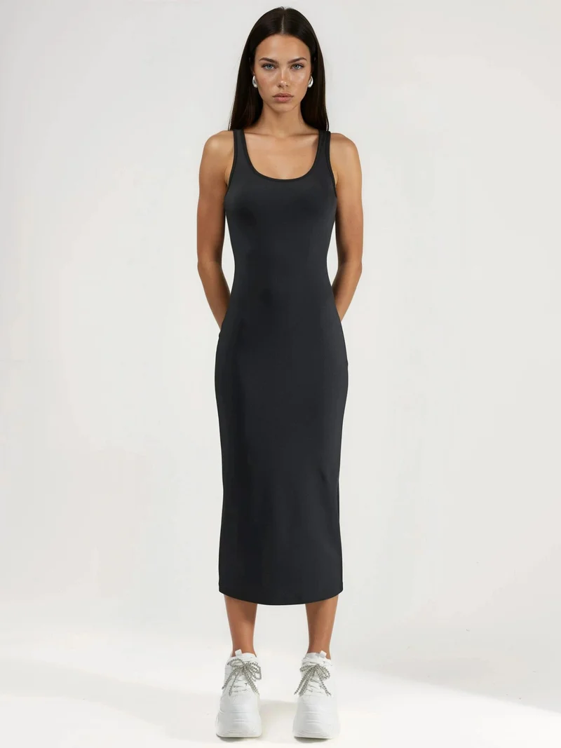 HICCUP Bodycon Basic Midi Dress