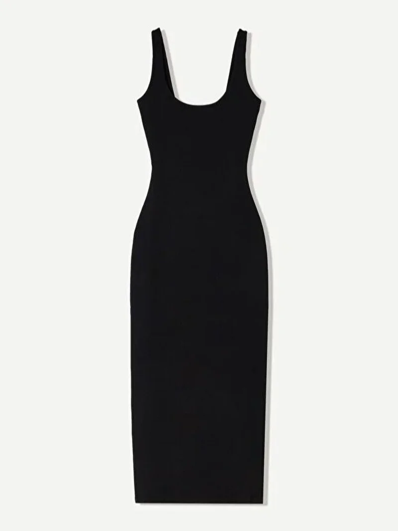 HICCUP Bodycon Basic Midi Dress