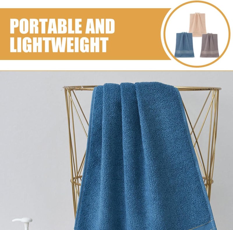 3pcs Soft Cotton Hand Towels Water Absorbent Face Towels for Bathroom Gym Household Use Random Color - Image 3