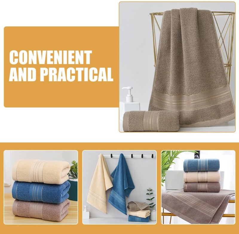 3pcs Soft Cotton Hand Towels Water Absorbent Face Towels for Bathroom Gym Household Use Random Color - Image 4
