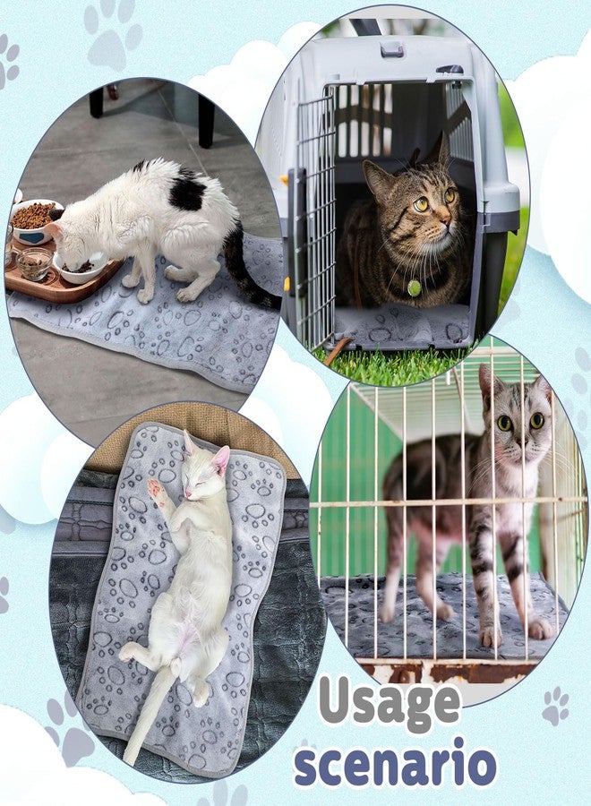 Reginary 4 Pcs Waterproof Guinea Pig Blankets Washable Small Animal Fleece Bedding Absorbent Guinea Pig Cage Liners Reusable Pet Pee Pad Sleep Mat for Hamster Ferret(Adorable Paw,24 x 16 Inch) - Image 4