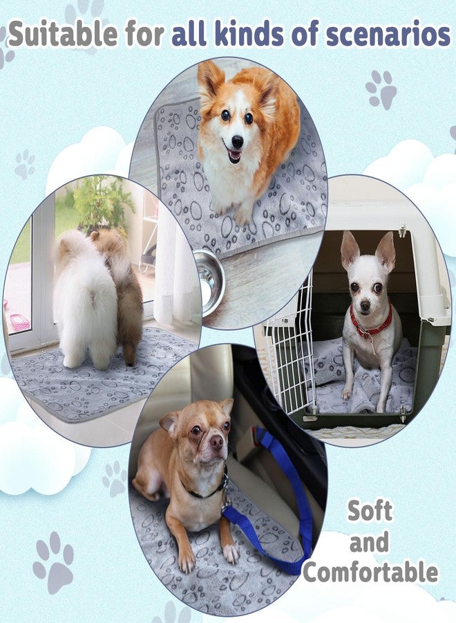 Reginary 4 Pcs Waterproof Guinea Pig Blankets Washable Small Animal Fleece Bedding Absorbent Guinea Pig Cage Liners Reusable Pet Pee Pad Sleep Mat for Hamster Ferret(Adorable Paw,24 x 16 Inch) - Image 3