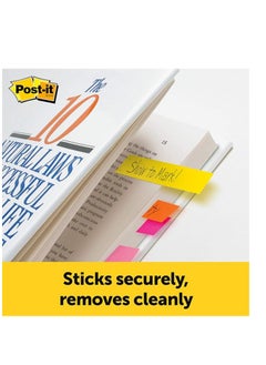 Post It Post-it Page Markers 0.5 x 1.75 in (12.7 x 44.4 mm) Assorted colors, 5 colors/pack | Mark, Highlight, Color Code | No damage | Page Markers | Book Tabs | Small Sticky Notes  - Image 2