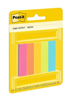 Post It Post-it Page Markers 0.5 x 1.75 in (12.7 x 44.4 mm) Assorted colors, 5 colors/pack | Mark, Highlight, Color Code | No damage | Page Markers | Book Tabs | Small Sticky Notes  - Image 5