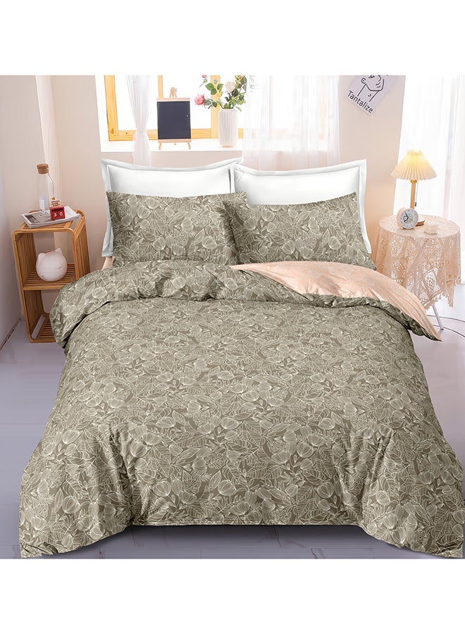 ايست من نون طقم غطاء لحاف من ٤ قطع | مصنوع من ألياف دقيقة ناعمة | ألوان متعددة | غطاء لحاف ١٦٠ × ٢٢٠ سم، ملاءة سرير ١٢٠ × ٢٠٠ سم مع جيب عميق ٣٠ سم، غطائي وسادة ٥٠ × ٧٥ سم | مناسب لمرتبة فردية - Image 1