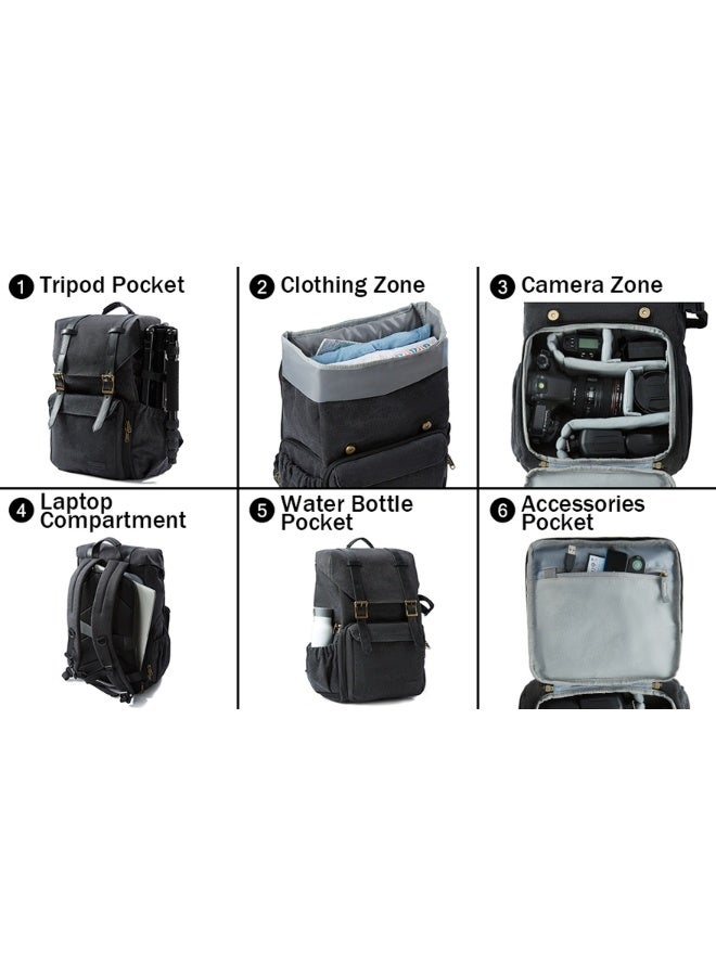 BAGSMART BAGSMART Black Photo Series/ Photo Camera Backpack - Image 3