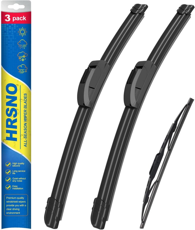 HRSNO شفاطات الزجاج الأمامي HRSNO لجميع الفصول - مجموعة من 3 قطع - Image 1