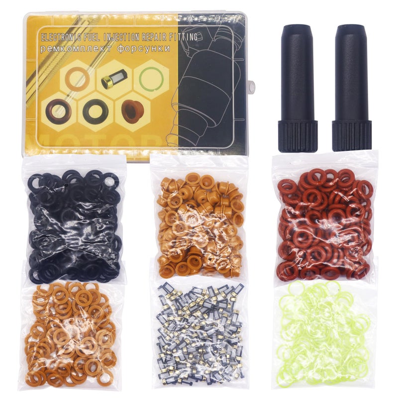 HiSport HiSport Fuel Injector Rebuild Service Repair Kits - O rings, Spacers, Pintle Caps, Micro Basket Filters + Removal Tool (100set/box)  - Image 1