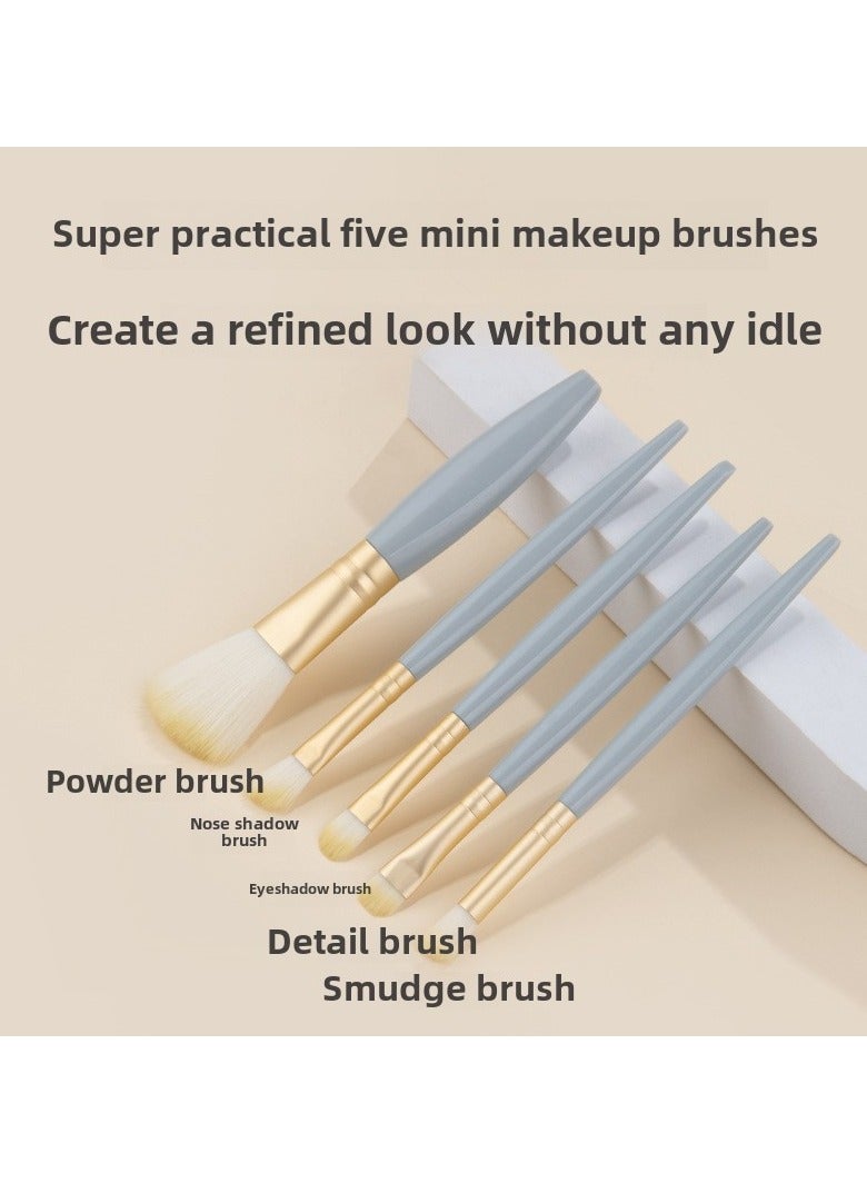Goolsky Travel Makeup Brush Set, travel make up brushes sets mini eye shadow kits small size eyeshadow case eyes makup brushed makeuo soft brushs basic cosmetic profesional tools (Sky Blue)  - Image 3