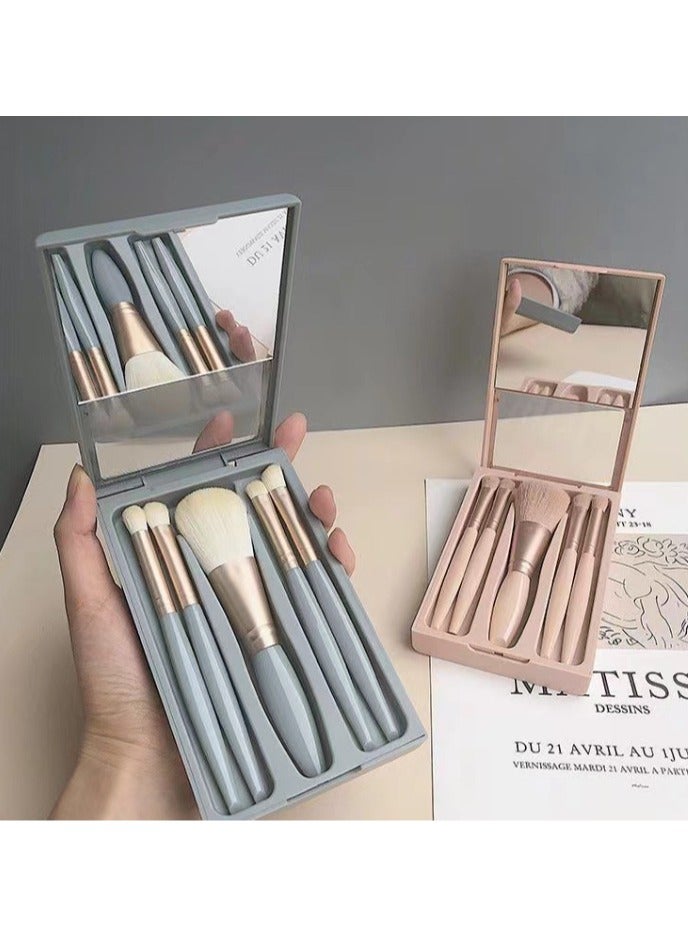 Goolsky Travel Makeup Brush Set, travel make up brushes sets mini eye shadow kits small size eyeshadow case eyes makup brushed makeuo soft brushs basic cosmetic profesional tools (Sky Blue)  - Image 4