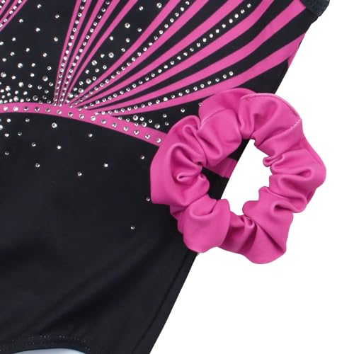 JOYSTREAM Gymnastics Leotards for Girls With Shorts Sparkly Ballet Dance Activewear Rose-red Line,8-9Years - Image 5