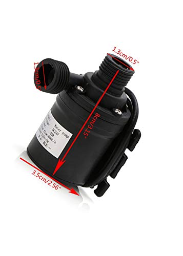 GENEDEY DC 12V 1/2" Brushless Magnetic Drive Centrifugal Submersible Water Oil Pump Ultra Quiet 800L/H 5M/16ft for Fish Tank Fountain Pool Pond Aquarium Solar Water Circulation System - Image 4