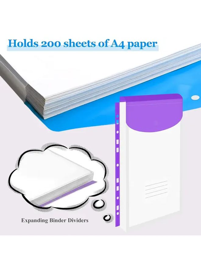 24pcs Transparent Binder Storage Bags with Pockets Snap Button Label Vertical Opening - Image 5