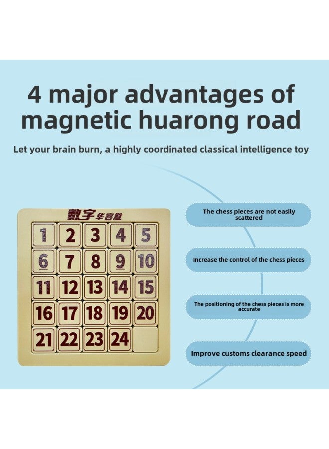 Three Kingdoms Sliding Puzzle Primary School Children's Educational Toys-Color:Yishun YS8882 Magnetic Three Kingdoms Huarong Road (brown)  - Image 4