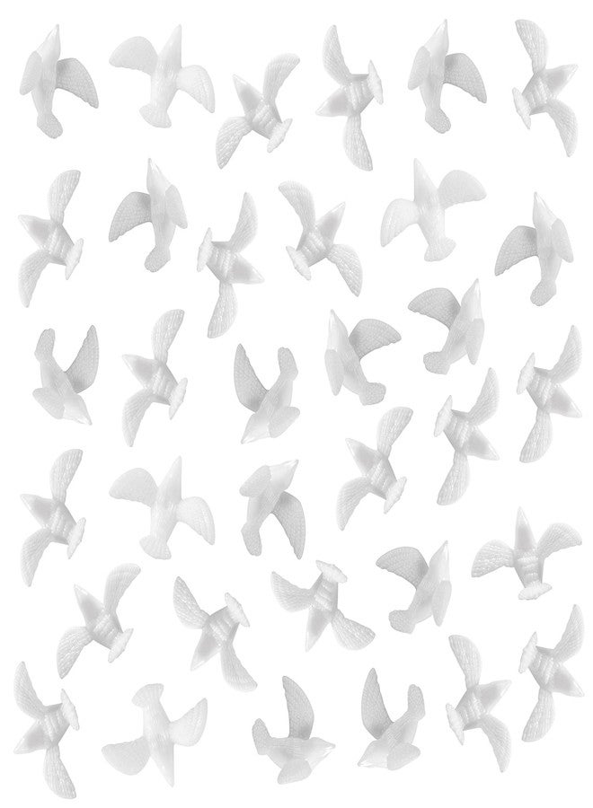 ZZYFGH 150 Mini White Dove for Crafts, 3/4 Inch Bulk Miniature Birds Figurines Wedding Cake Decoration - Image 1