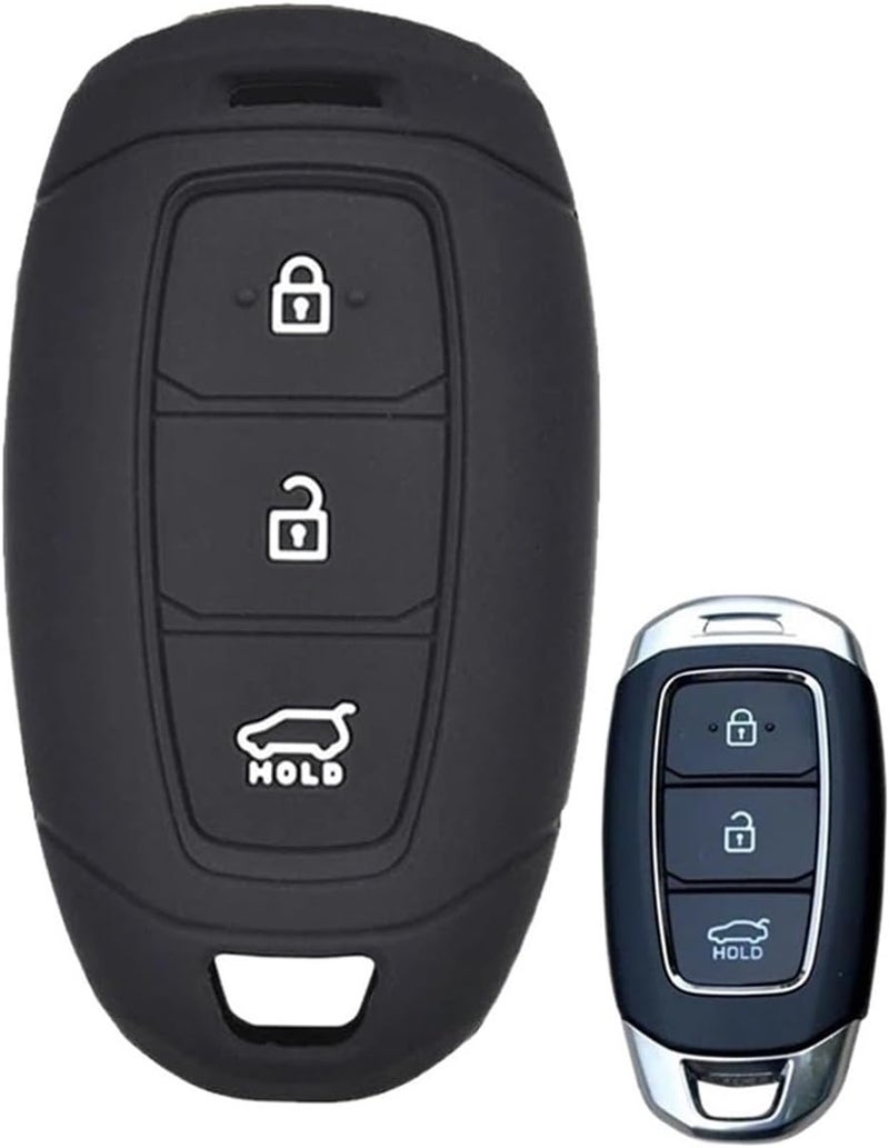 QASULER Silicone Car Key Case Cover for Hyundai - Image 1