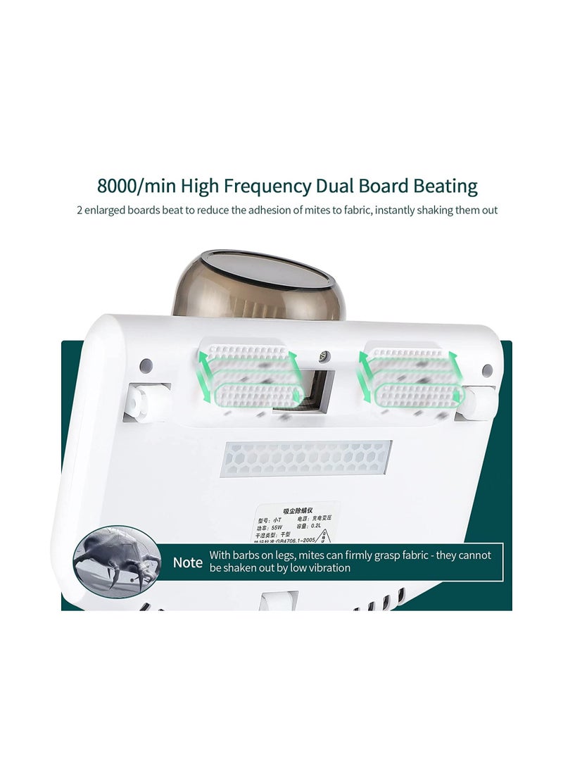 مكنسة محمولة صغيرة بالأشعة فوق البنفسجية للأسرّة والأرائك والسجاد، أداة إزالة غبار العث اللاسلكية للمنزل - Image 3