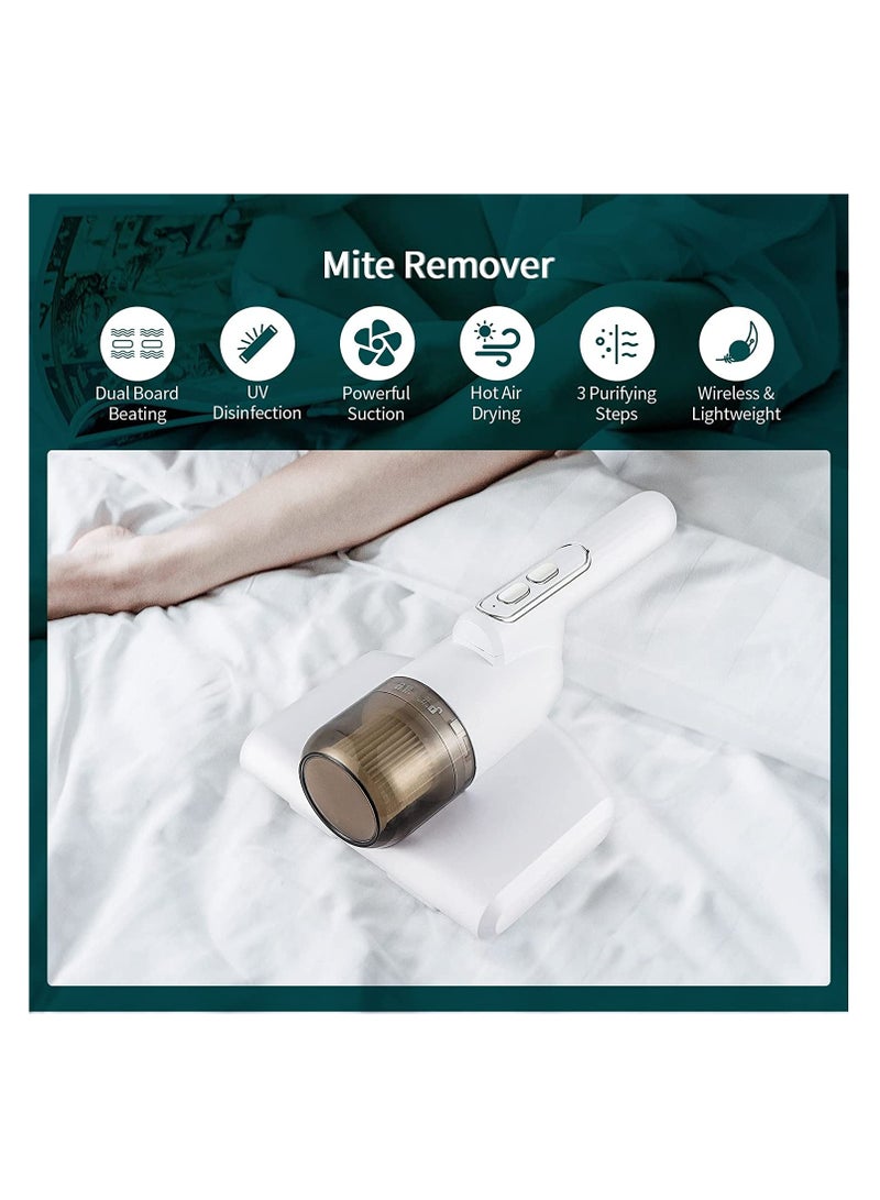 مكنسة محمولة صغيرة بالأشعة فوق البنفسجية للأسرّة والأرائك والسجاد، أداة إزالة غبار العث اللاسلكية للمنزل - Image 5