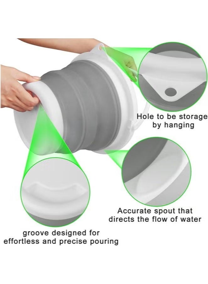 ماسكابوني جرافة بلاستيكية قابلة للطي 5 لتر (1.32 جالون) - Image 2