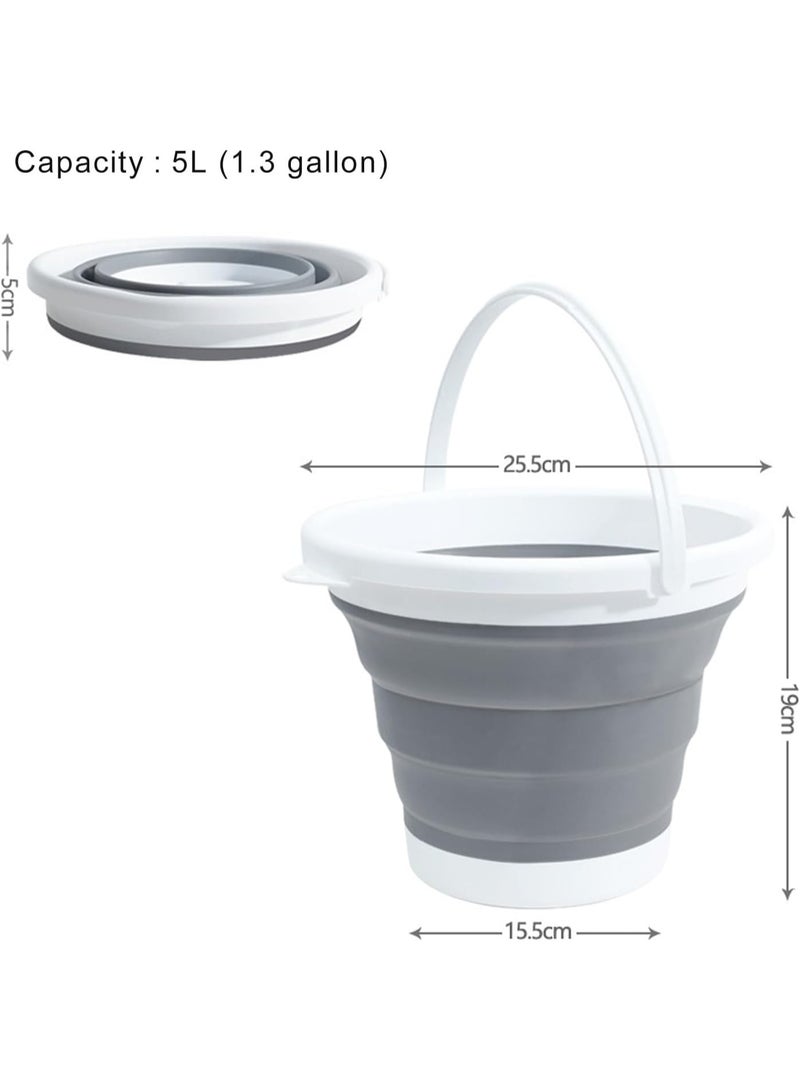 ماسكابوني جرافة بلاستيكية قابلة للطي 5 لتر (1.32 جالون) - Image 5
