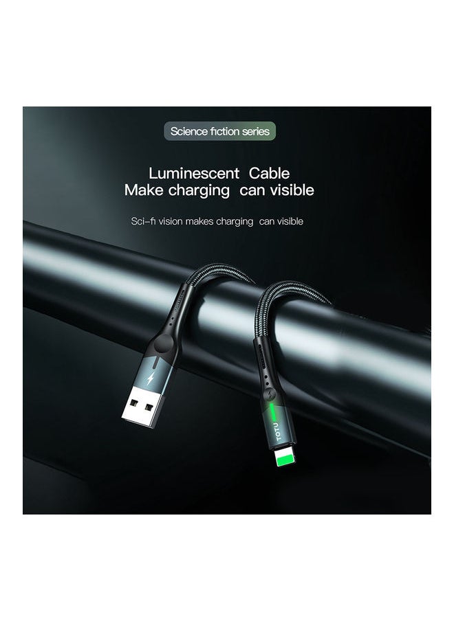 NIBEMINENT - USB A To Lightning Fast Charging Cable Black - Image 1