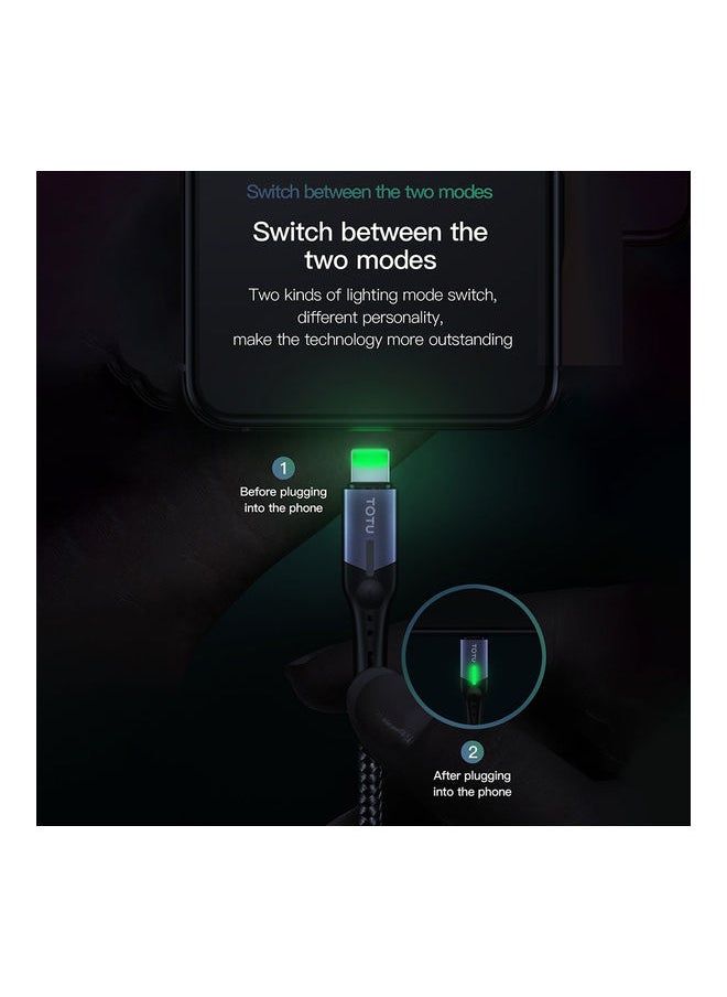 NIBEMINENT - USB A To Lightning Fast Charging Cable Black - Image 1
