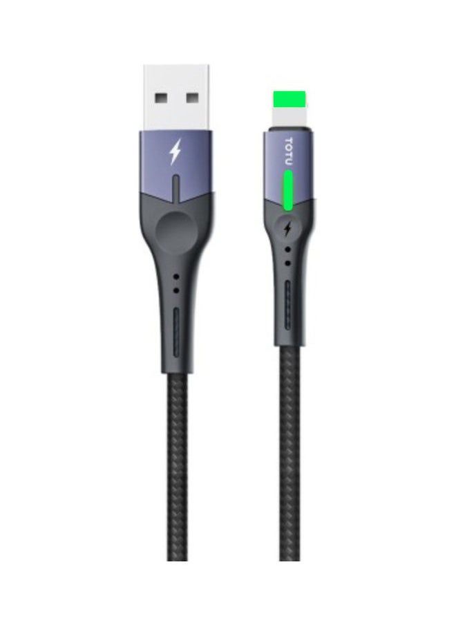 NIBEMINENT - USB A To Lightning Fast Charging Cable Black - Image 1